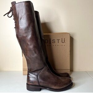 New BED STU Manchester Distressed Teak Riding Boots Size 8
